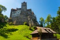 BRAN, ROMANIA: Drakula`s Castle. Beautiful landscape with a Bran castle with a summer day Royalty Free Stock Photo