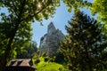 BRAN, ROMANIA: Drakula`s Castle. Beautiful landscape with a Bran castle with a summer day Royalty Free Stock Photo