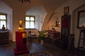 Bran, Romania: The Interior of the medieval Bran Castle, home of Vlad Tepes Dracula, Brasov, Transylvania, Romania Royalty Free Stock Photo