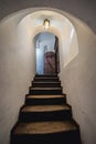 Stairs in Dracula Castle in Bran town, Romania Royalty Free Stock Photo