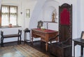 Fragment of the office of the Bran Castle in Bran city in Romania