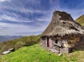 BraÃ±a El Cuerrago flock of shepherds, Camin Real de la Mesa, Somiedo Natural Park and Biosphere Reserve, Arbellales, Asturias, Royalty Free Stock Photo