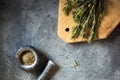 Branch bunch fresh rosemary spices Royalty Free Stock Photo