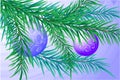 Branch of a Christmas fur-tree Royalty Free Stock Photo