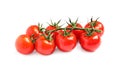 Branch of fresh cherry tomatoes isolated on