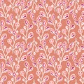 Branch with leaves vector seamless pattern. perfect for textile