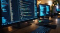 branch merging code editor Royalty Free Stock Photo