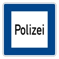 363 Police road sign in Germany