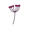 Branch stem berry botanical icon