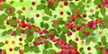 Branches cherry plum tree with ripe fruits. Background picture. Garden plant with edible harvest. Seamless pattern