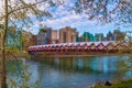 Branches Framing The Peace Bridge And River Valley Royalty Free Stock Photo