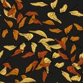 Branches with leaves drawn vector illustration eps 10.