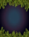 Branches of spruce frame pixel art. 8bit Background for Christmas and New Year
