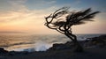 branches windswept tree