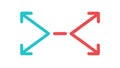 Branching Diverging Split Path Options Icon Vector, vector design Generative AI Royalty Free Stock Photo