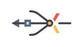 Branching Node Point Vector Icon, vector design Generative AI Royalty Free Stock Photo
