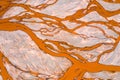 Branching orange riverbed