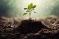 Branching Plant showing root. Generate Ai