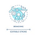 Branching turquoise concept icon