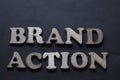 Brand Action. Business Marketing Words Typography Concept Royalty Free Stock Photo