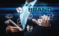 Brand Advertising Marketing Strategy Identity Business Technology concept Royalty Free Stock Photo