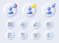 Brand, Binary code and Internet line icons. For web app, printing. Vector