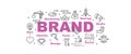 Brand building vector banner