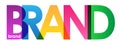 BRAND colorful overlapping letters banner