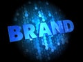 Brand on Dark Digital Background.