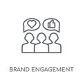 brand engagement linear icon. Modern outline brand engagement lo