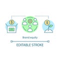 Brand equity concept icon Royalty Free Stock Photo