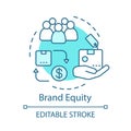 Brand equity concept icon