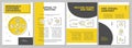 Brand experience with sensory marketing yellow brochure template