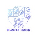 Brand extension concept icon