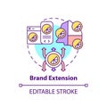 Brand extension concept icon