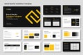 Brand guidelines presentation template and Minimalist corporate brand identity layout