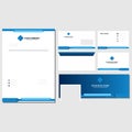 Brand identity bundle blue letter template design vector 1