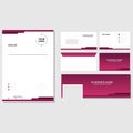 Brand identity bundle red template design vector