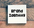 Brand Identity. Business Marketing Words Typography Concept Royalty Free Stock Photo