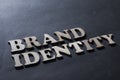 Brand Identity. Business Marketing Words Typography Concept Royalty Free Stock Photo