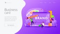 Brand identity landing page template