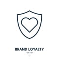 Brand Loyalty Icon. Branding, Trust, Satisfaction. Editable Stroke. Vector Icon Royalty Free Stock Photo