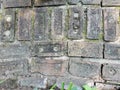 Brand name antique bricks repurposed and lain as sidewalk pavers