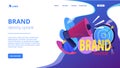 Brand name concept landing page.