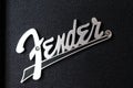 Brand name Fender on a amplifier Royalty Free Stock Photo