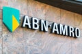 Brand name logo ABN AMRO bank in Netherlands