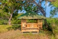 A brand new bamboo hut in a rural area of Oriental Mindoro Province, Philippines. Royalty Free Stock Photo