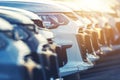 Brand New Cars Row Royalty Free Stock Photo