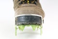 Brand new crampon closeup Royalty Free Stock Photo