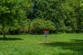 Disc golf basket brand new Royalty Free Stock Photo